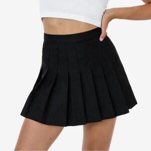 Black Pleated Mini Skirt